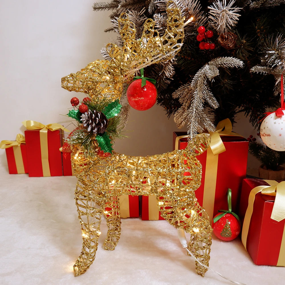 Large LED Reindeer Holiday Decoration – Bright Outdoor Decor Light for Seasonal Celebrations, Great Gift for Friends, Family, or Colleagues