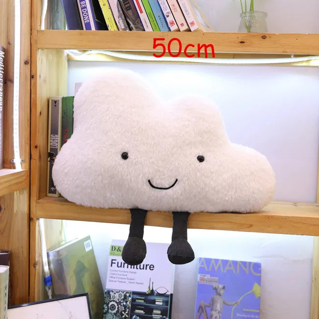 Smiling Cloud Plush Pillow – Soft Stuffed Cushion for Kids, Babies, and Girls – Adorable Gift for Bedrooms and Nurseries