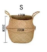 Handcrafted Natural Basket & Plant Pot Cover: Decorative Storage for Home | Multipurpose Organizer | Available in 7 Sizes - Home Fads