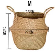 Handcrafted Natural Basket & Plant Pot Cover: Decorative Storage for Home | Multipurpose Organizer | Available in 7 Sizes - Home Fads