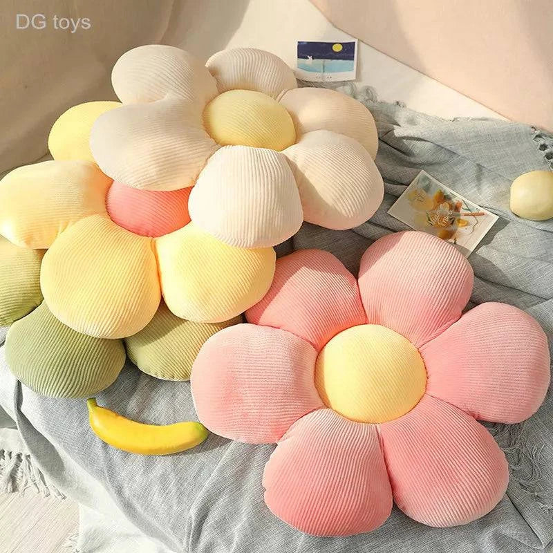 Plush Sunflower Flower Cushion - Elegant Room Decor (For Bay Windows, Bedrooms, or Cozy Corners) - Available in 6 Colors/Sizes - Home Fads