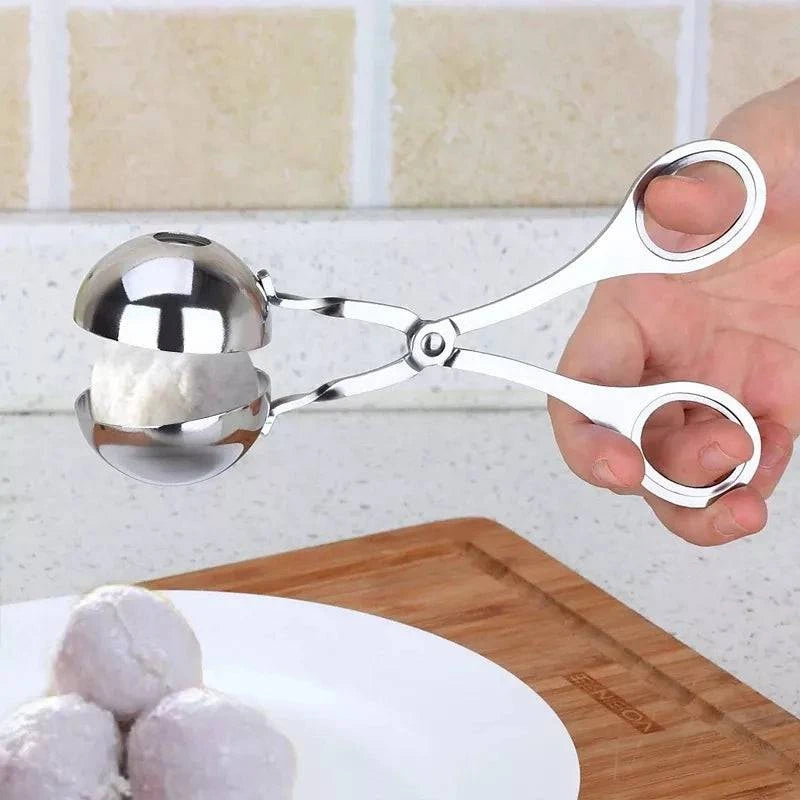 Stainless Steel Meatball Maker Clip - Versatile Kitchen Utensil for Crafting Perfect Meat, Fish, Rice Balls, and Cookies - Home Fads