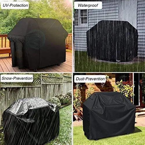 Heavy-Duty Waterproof BBQ Grill Cover – UV-Resistant, Dustproof, All-Weather Outdoor Protection for Gas, Charcoal & Electric Grills – Available in 5 Sizes, Black - Home Fads