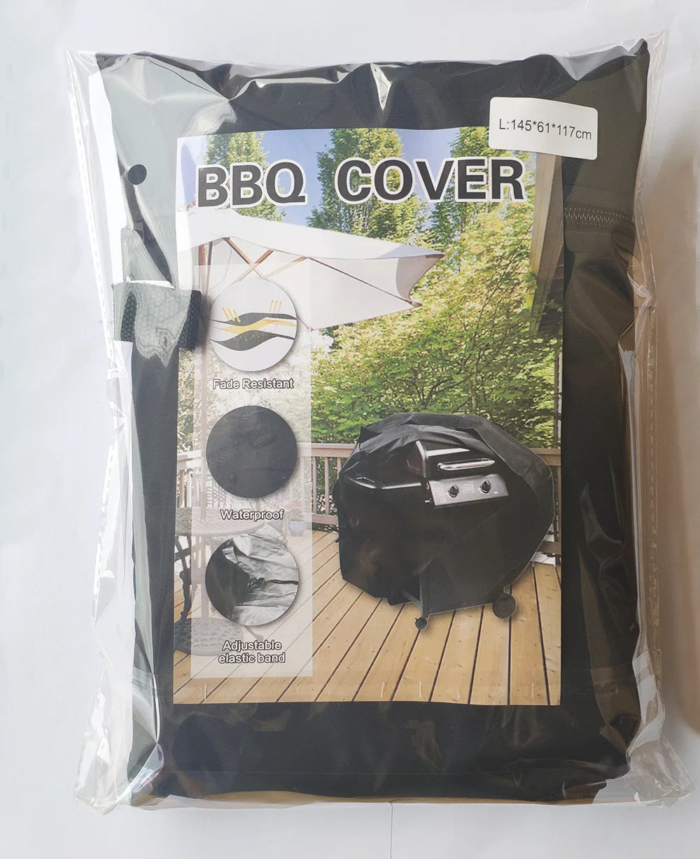 Heavy-Duty Waterproof BBQ Grill Cover – UV-Resistant, Dustproof, All-Weather Outdoor Protection for Gas, Charcoal & Electric Grills – Available in 5 Sizes, Black - Home Fads