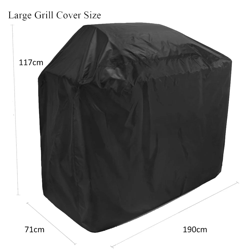 Heavy-Duty Waterproof BBQ Grill Cover – UV-Resistant, Dustproof, All-Weather Outdoor Protection for Gas, Charcoal & Electric Grills – Available in 5 Sizes, Black - Home Fads