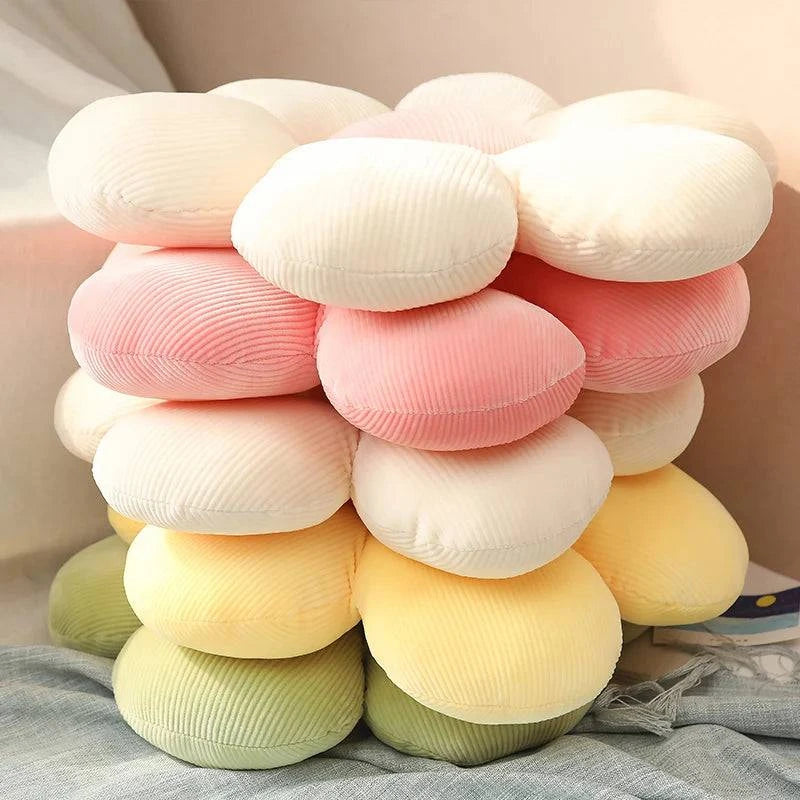 Plush Sunflower Flower Cushion - Elegant Room Decor (For Bay Windows, Bedrooms, or Cozy Corners) - Available in 6 Colors/Sizes - Home Fads