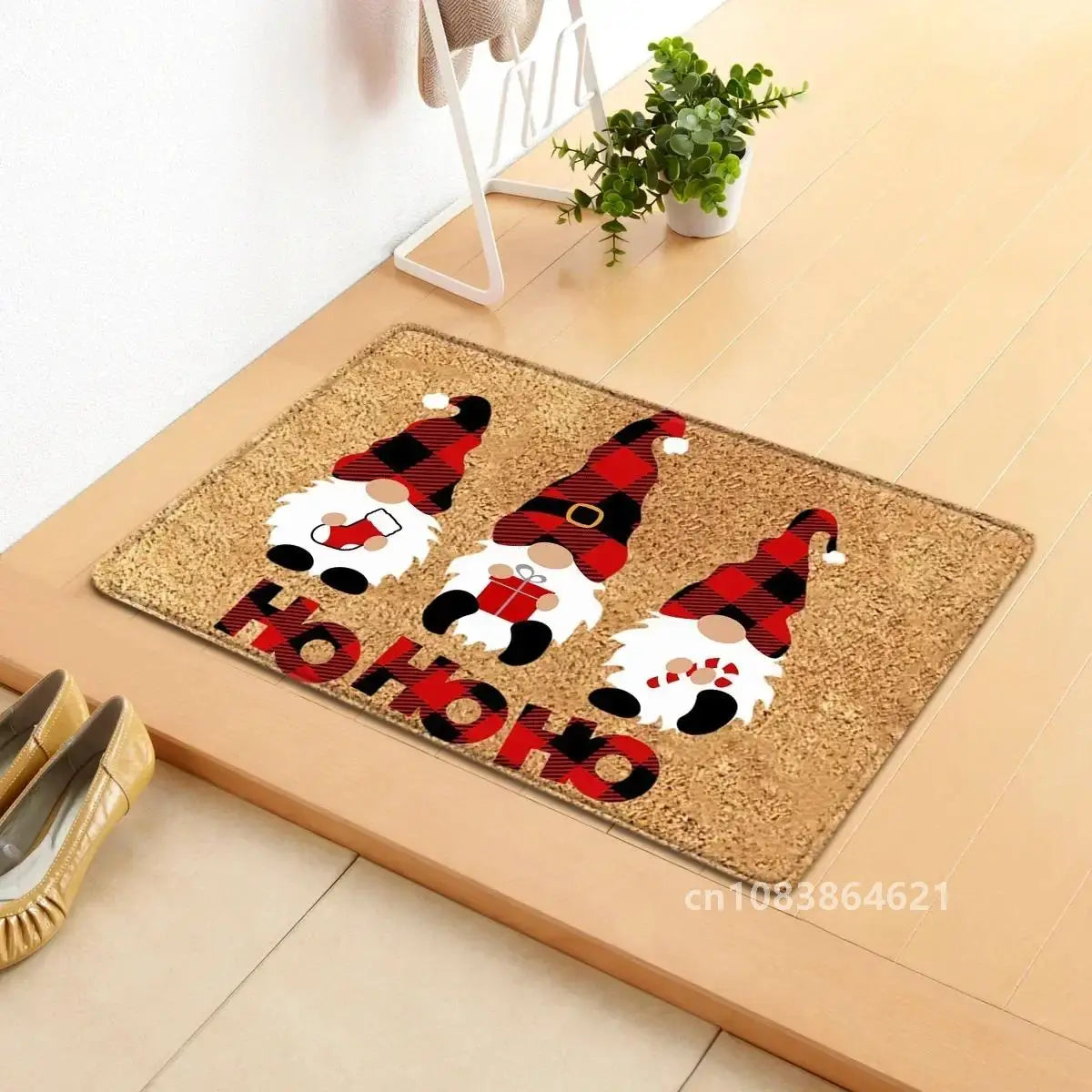 Holiday Doormat - Snowman, Gnomes & Elk Design for Indoor/Outdoor Entrance – Seasonal Home Decor Door Mat - Home Fads