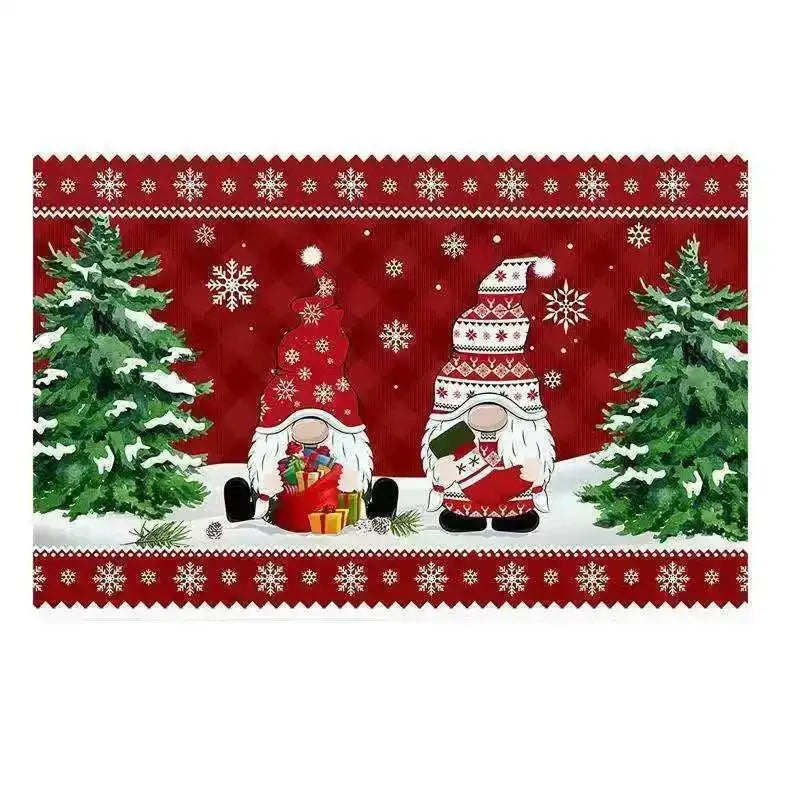 Holiday Doormat - Snowman, Gnomes & Elk Design for Indoor/Outdoor Entrance – Seasonal Home Decor Door Mat - Home Fads