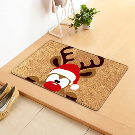 Holiday Doormat - Snowman, Gnomes & Elk Design for Indoor/Outdoor Entrance – Seasonal Home Decor Door Mat - Home Fads