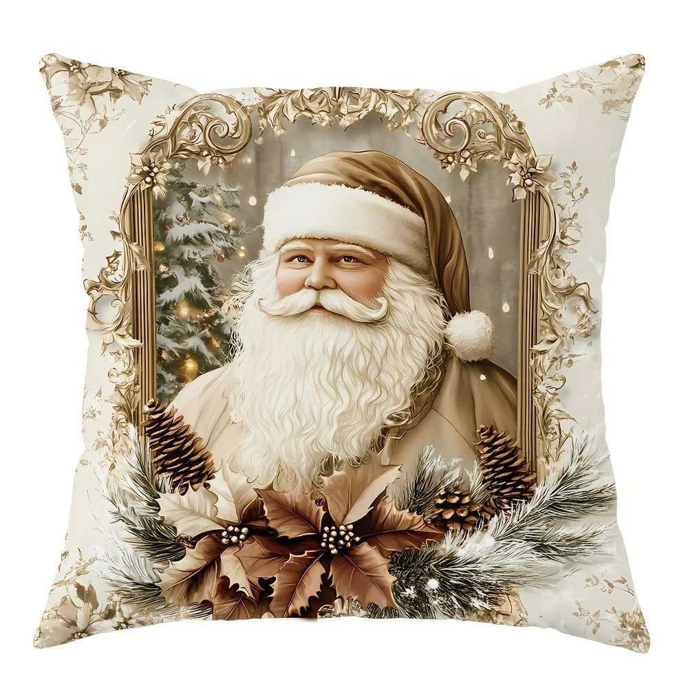 Holiday Pillow Covers – Santa, Reindeer, and Christmas Tree Decorative Cushions for Home and Sofa Décor - Home Fads