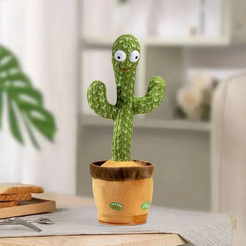 Interactive Dancing Cactus Plush Toy - Mimics Sound, Talks, Sings, and Dances - USB Recording - Early Education Gift for Kids - 7 Unique Designs - Home Fads