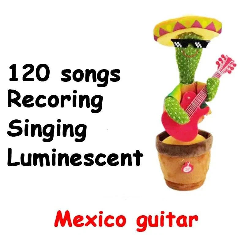 Interactive Dancing Cactus Plush Toy - Mimics Sound, Talks, Sings, and Dances - USB Recording - Early Education Gift for Kids - 7 Unique Designs - Home Fads