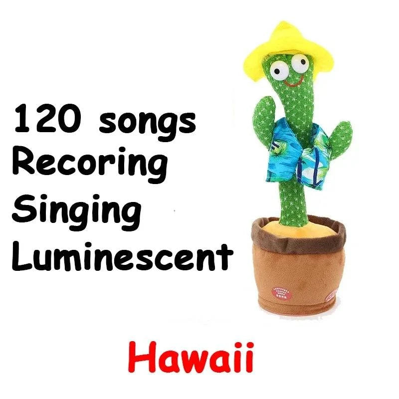 Interactive Dancing Cactus Plush Toy - Mimics Sound, Talks, Sings, and Dances - USB Recording - Early Education Gift for Kids - 7 Unique Designs - Home Fads