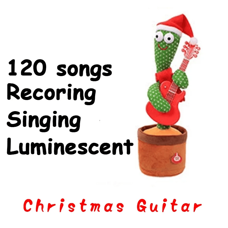 Interactive Dancing Cactus Plush Toy - Mimics Sound, Talks, Sings, and Dances - USB Recording - Early Education Gift for Kids - 7 Unique Designs - Home Fads