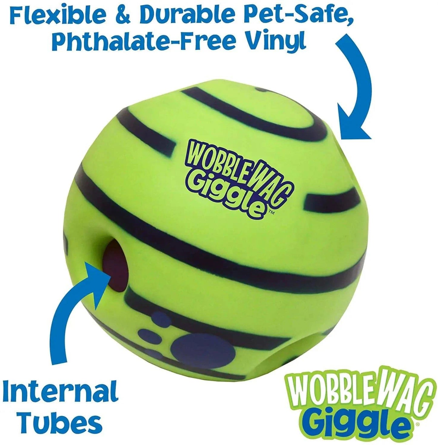Interactive Wobble Wag Giggle Glow Ball for Dogs | Fun Sounds | Durable Pet Toy - Home Fads