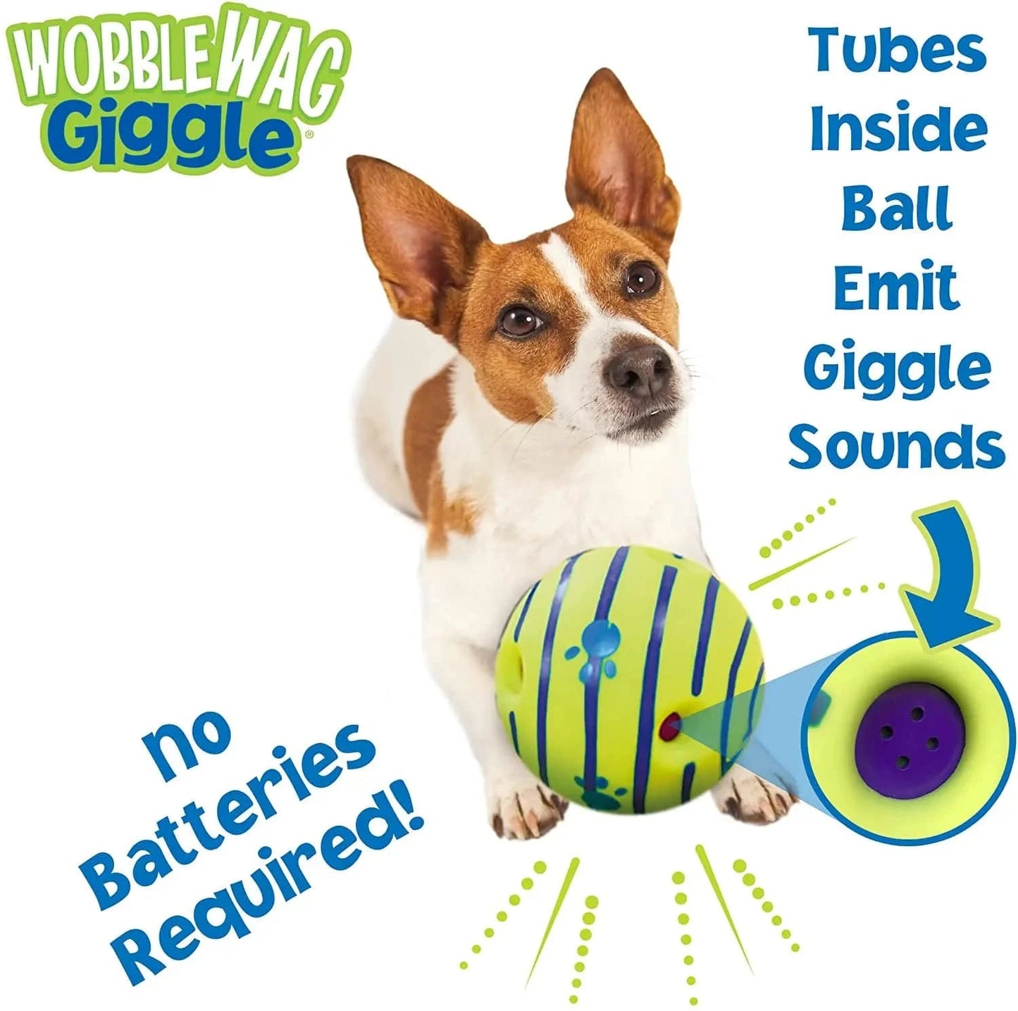 Interactive Wobble Wag Giggle Glow Ball for Dogs | Fun Sounds | Durable Pet Toy - Home Fads