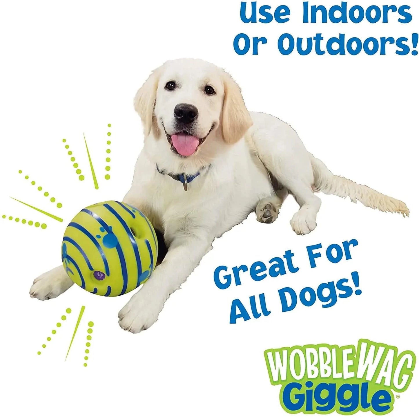 Interactive Wobble Wag Giggle Glow Ball for Dogs | Fun Sounds | Durable Pet Toy - Home Fads