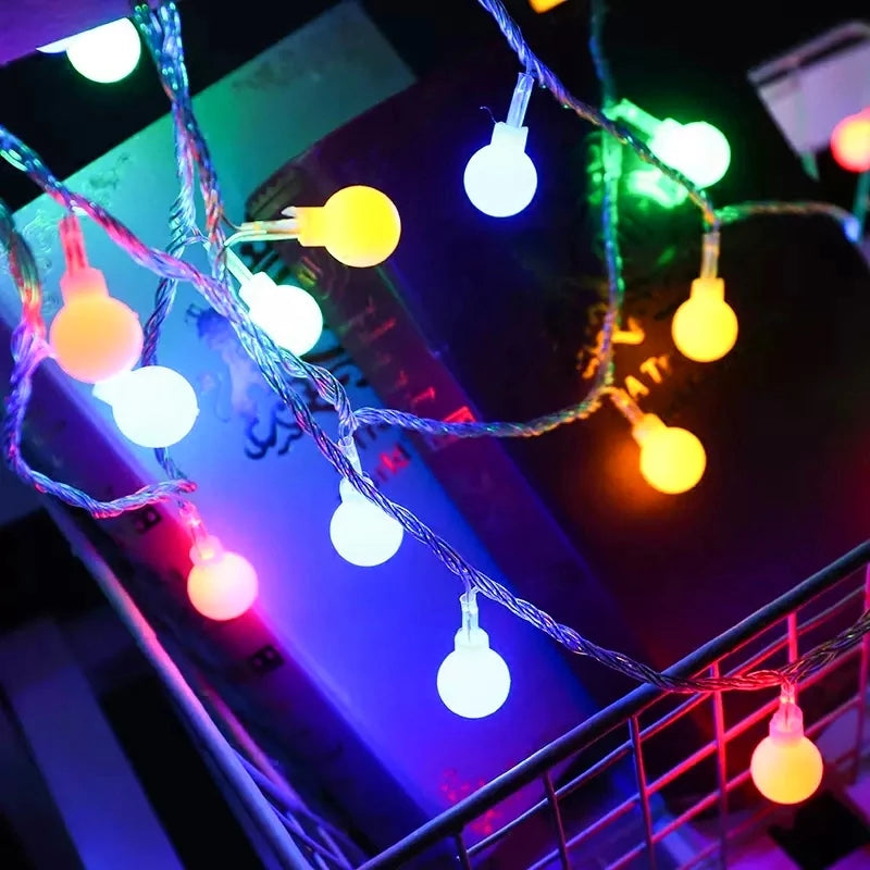 LED Ball String Lights – USB/Battery-Powered Garland in 1.5M, 3M, 6M, 10M – Ideal for Weddings, Gardens, Holidays & Christmas Decor - Home Fads