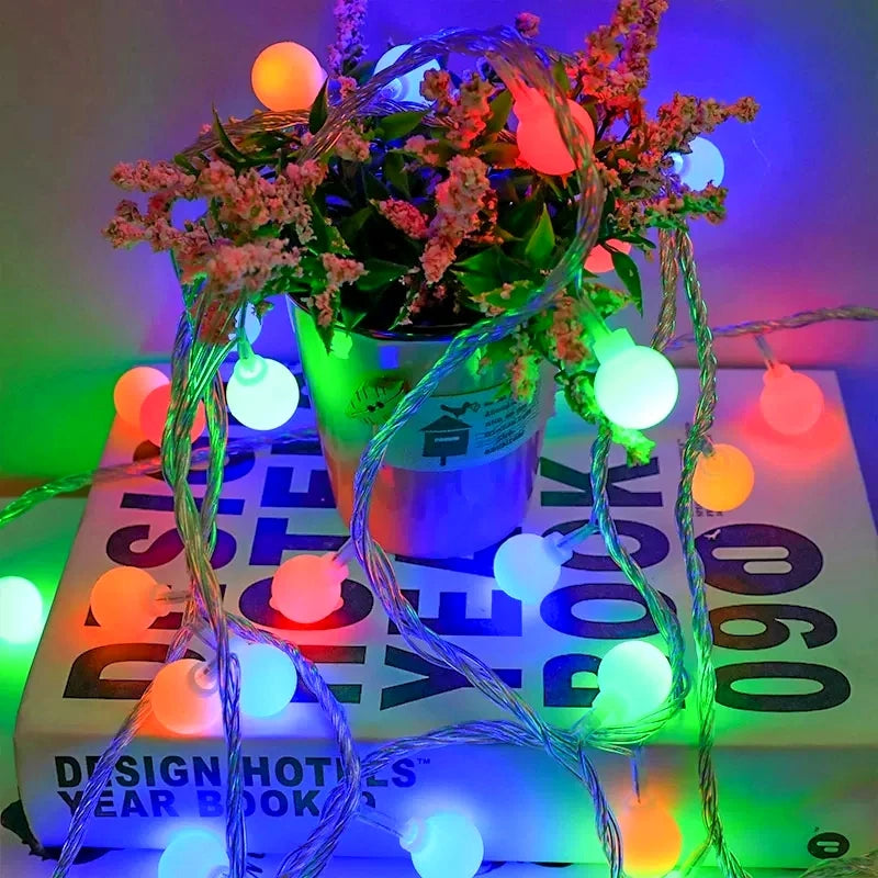 LED Ball String Lights – USB/Battery-Powered Garland in 1.5M, 3M, 6M, 10M – Ideal for Weddings, Gardens, Holidays & Christmas Decor - Home Fads