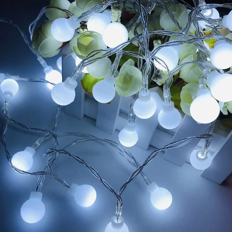 LED Ball String Lights – USB/Battery-Powered Garland in 1.5M, 3M, 6M, 10M – Ideal for Weddings, Gardens, Holidays & Christmas Decor - Home Fads
