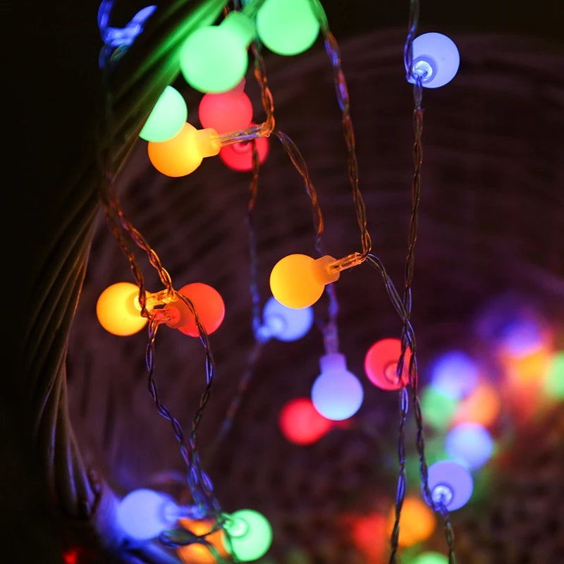 LED Ball String Lights – USB/Battery-Powered Garland in 1.5M, 3M, 6M, 10M – Ideal for Weddings, Gardens, Holidays & Christmas Decor - Home Fads