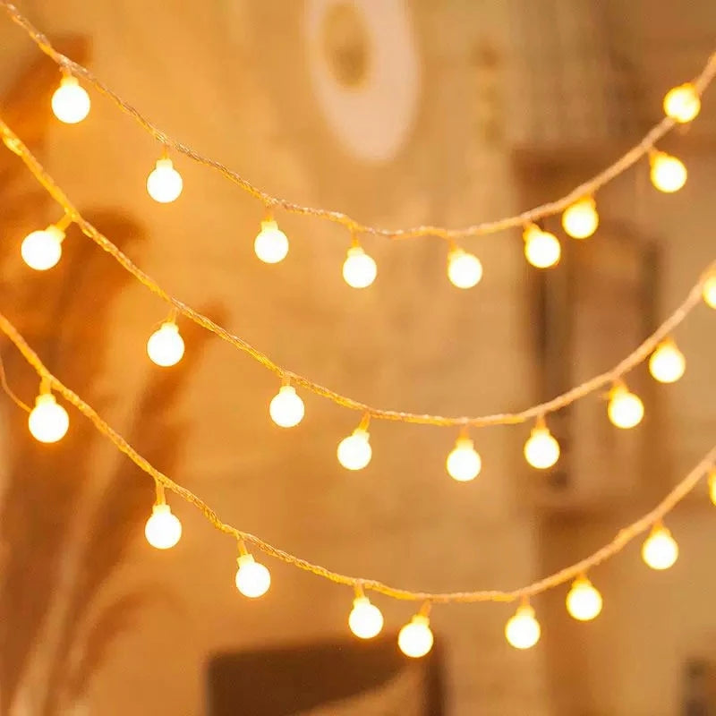LED Ball String Lights – USB/Battery-Powered Garland in 1.5M, 3M, 6M, 10M – Ideal for Weddings, Gardens, Holidays & Christmas Decor - Home Fads