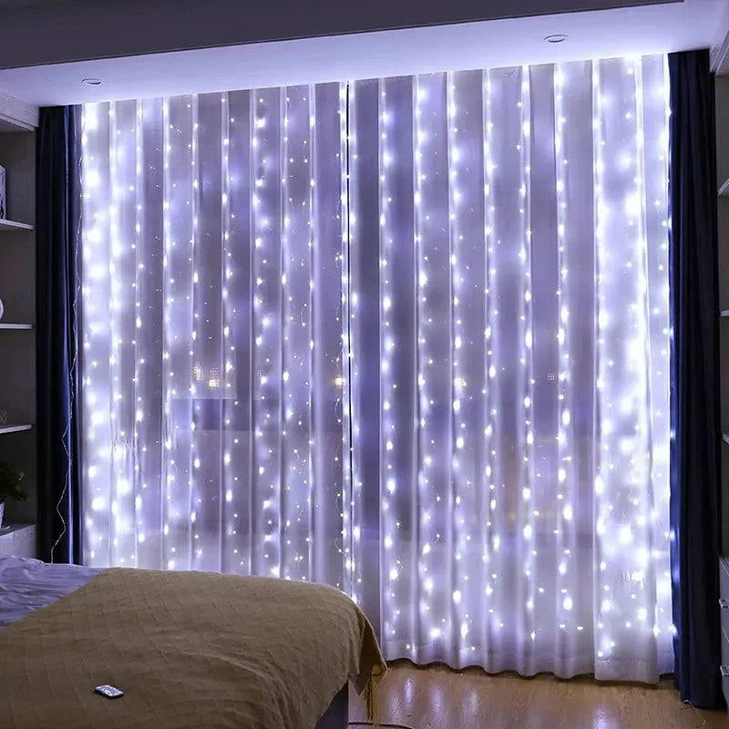 LED Curtain Garland with Remote Control - USB-Powered Fairy Lights for Various Celebrations and Events - Home Fads