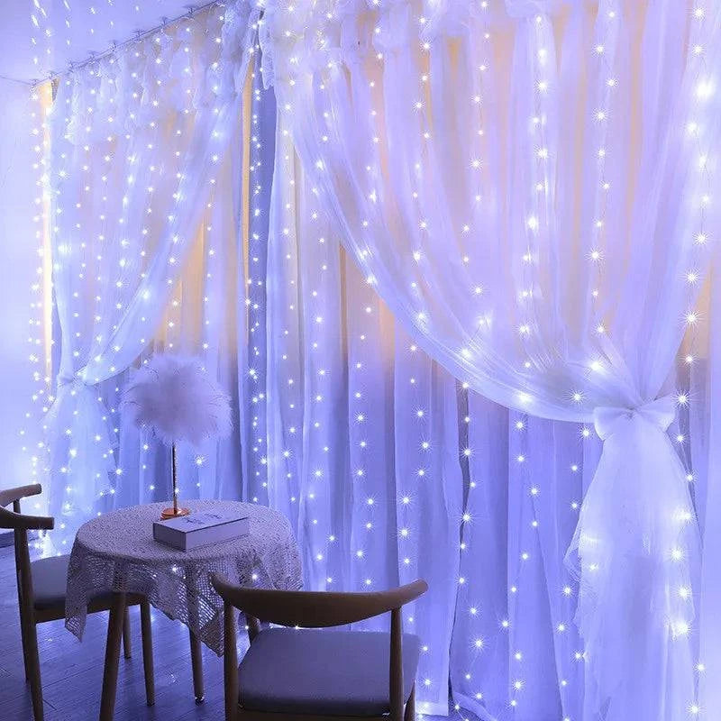 LED Curtain Garland with Remote Control - USB-Powered Fairy Lights for Various Celebrations and Events - Home Fads