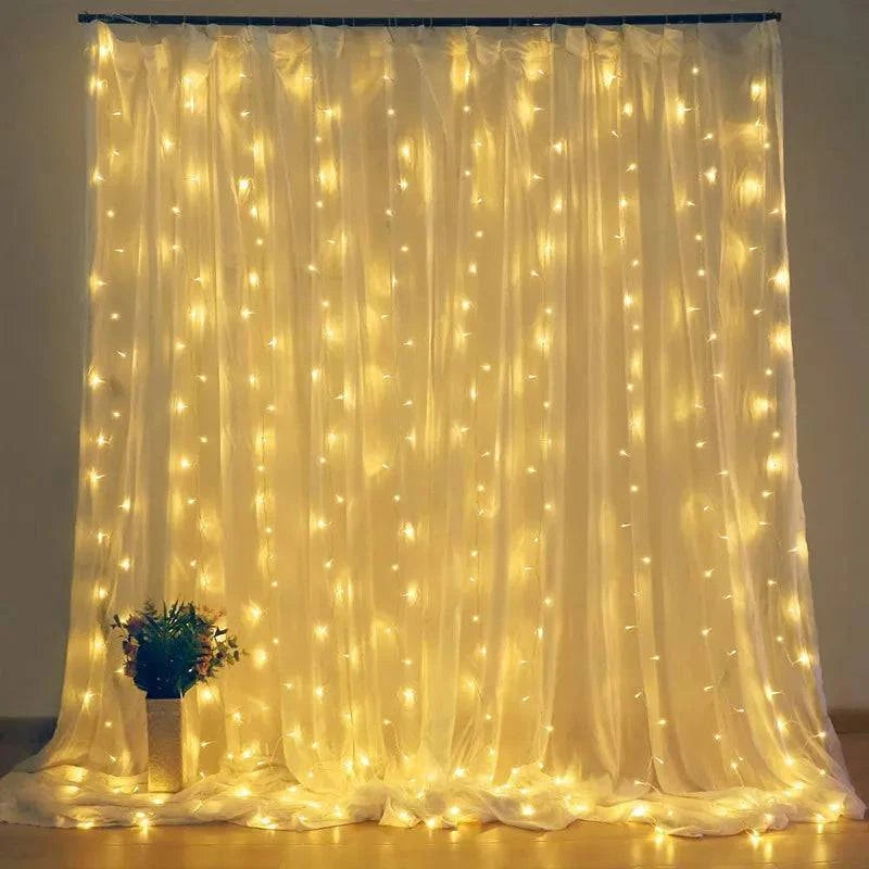 LED Curtain Garland with Remote Control - USB-Powered Fairy Lights for Various Celebrations and Events - Home Fads