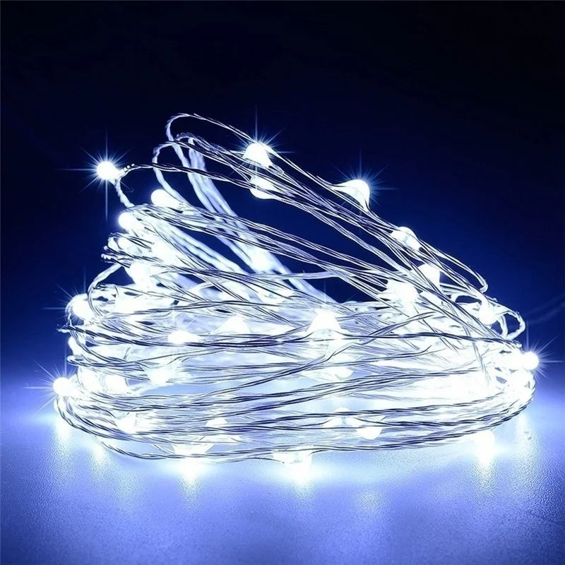 LED String Lights – USB/Battery Powered Copper/Silver Wire – Waterproof Fairy Lights for Holidays, Weddings & Parties (1M, 2M, 3M, 5M, 10M, 20M) - Home Fads