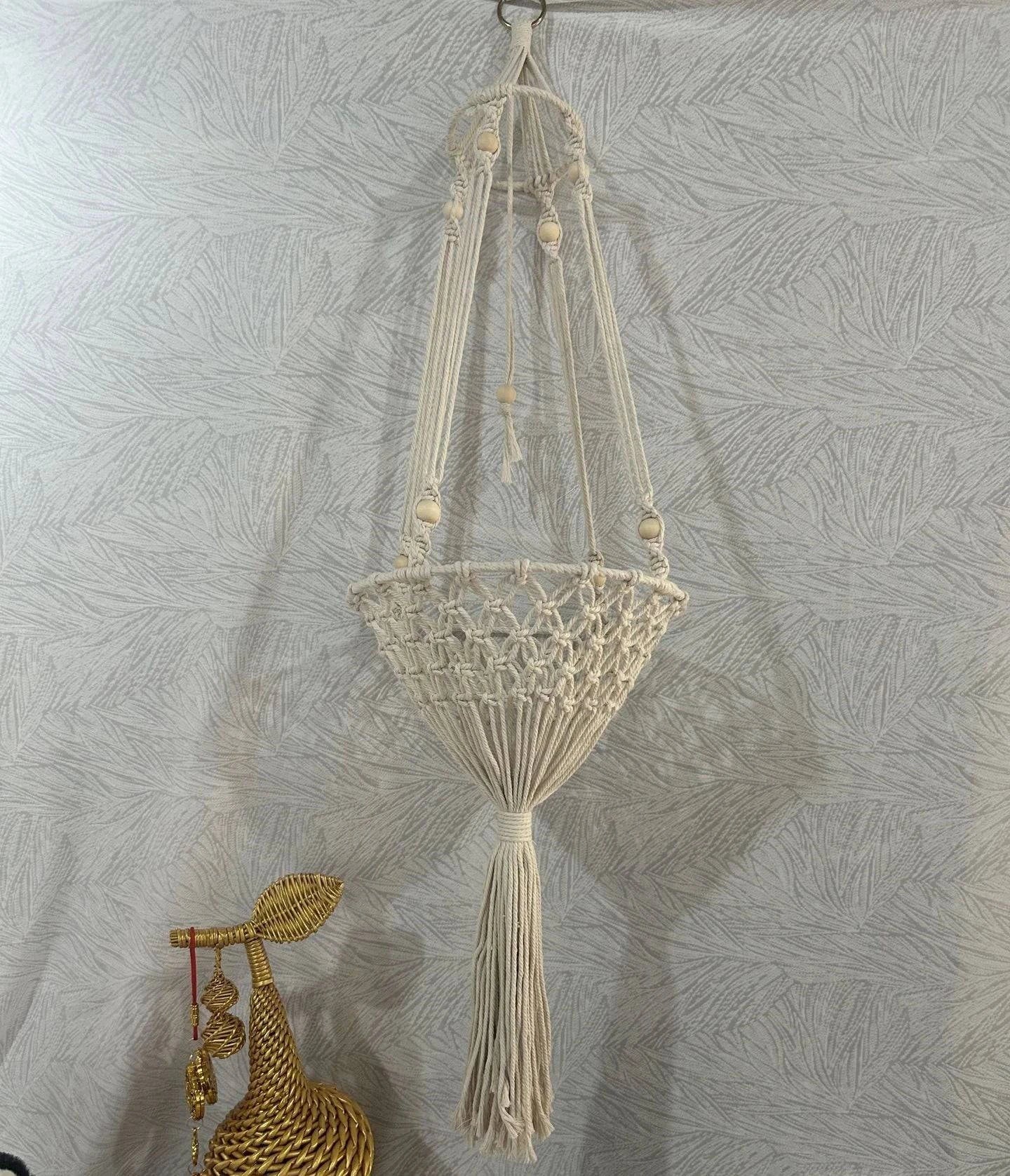 Large Macrame Cat Hammock - Handwoven Hanging Swing Bed for Cats and Small Dogs - Premium Cotton Pet Accessories - Home Fads