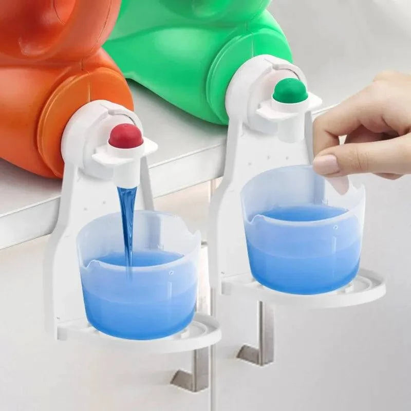 Laundry Detergent Cup Holder Set - Universal Organizer for Soap, Fabric Softener, and Drip Tray - Home Fads