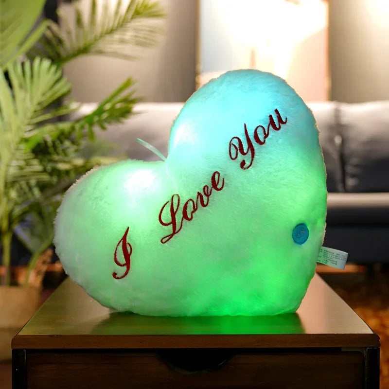 Light-Up LED Heart Plush Pillow – Soft Luminous Cushion for Room Décor, Parties, and Kids' Gifts - Home Fads