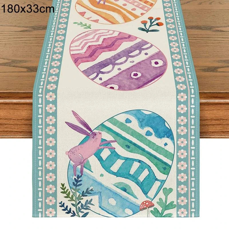 Linen Table Runner – Spring Dining Decor for 180cm Tables – Elegant Seasonal Design - Home Fads
