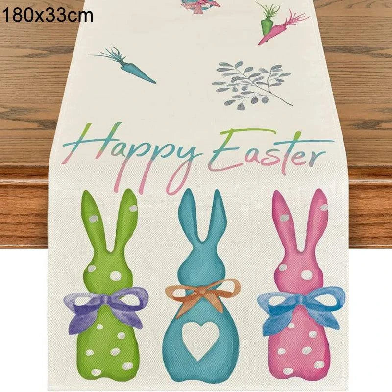 Linen Table Runner – Spring Dining Decor for 180cm Tables – Elegant Seasonal Design - Home Fads