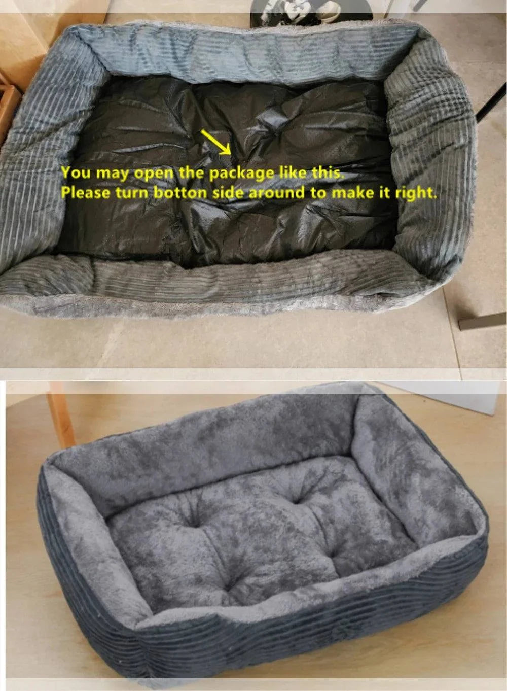 Luxurious Plush Pet Bed with Waterproof, Bite-Resistant, and Washable Features for Dogs and Cats - Home Fads