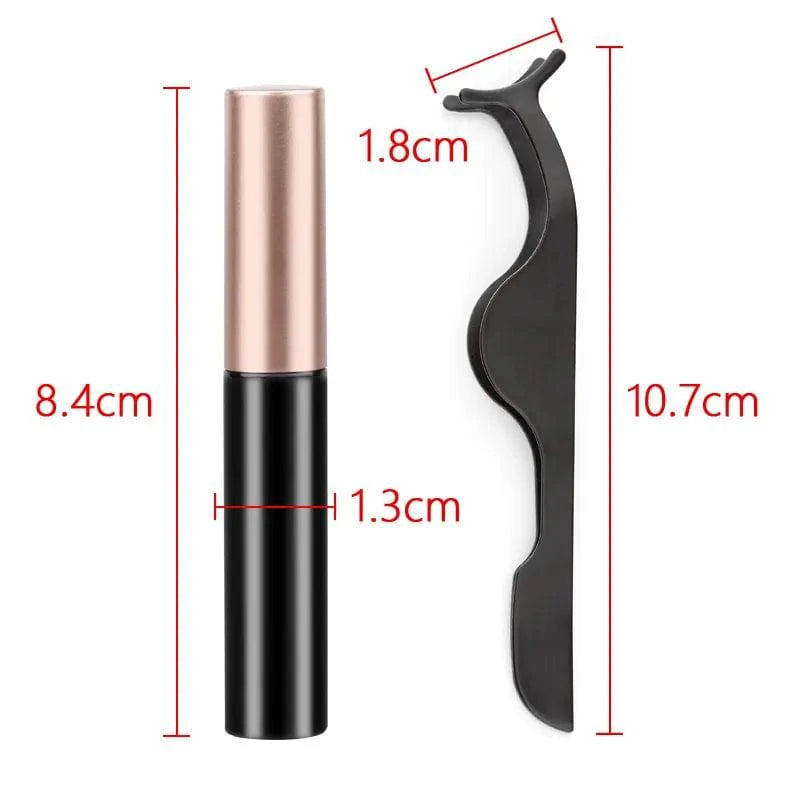 Magnetic Eyelashes Set - 1/2/3/4 Pairs with Waterproof Liquid Eyeliner, Tweezer, and Reusable Design - Home Fads