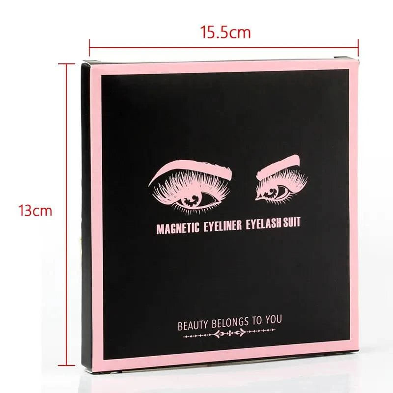 Magnetic Eyelashes Set - 1/2/3/4 Pairs with Waterproof Liquid Eyeliner, Tweezer, and Reusable Design - Home Fads