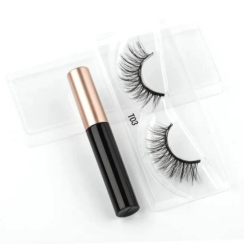 Magnetic Eyelashes Set - 1/2/3/4 Pairs with Waterproof Liquid Eyeliner, Tweezer, and Reusable Design - Home Fads