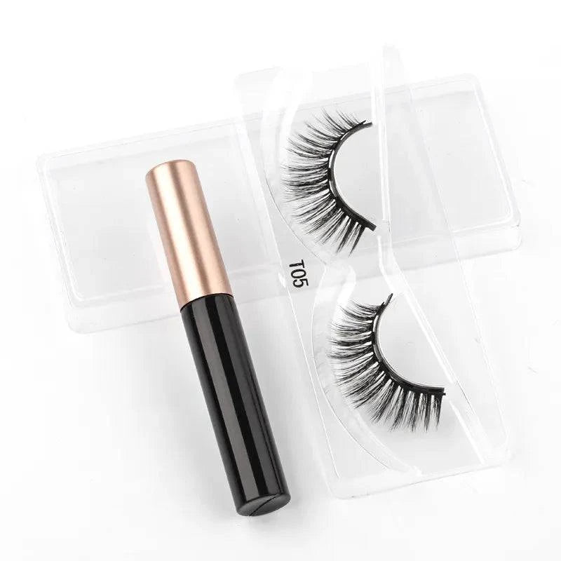 Magnetic Eyelashes Set - 1/2/3/4 Pairs with Waterproof Liquid Eyeliner, Tweezer, and Reusable Design - Home Fads
