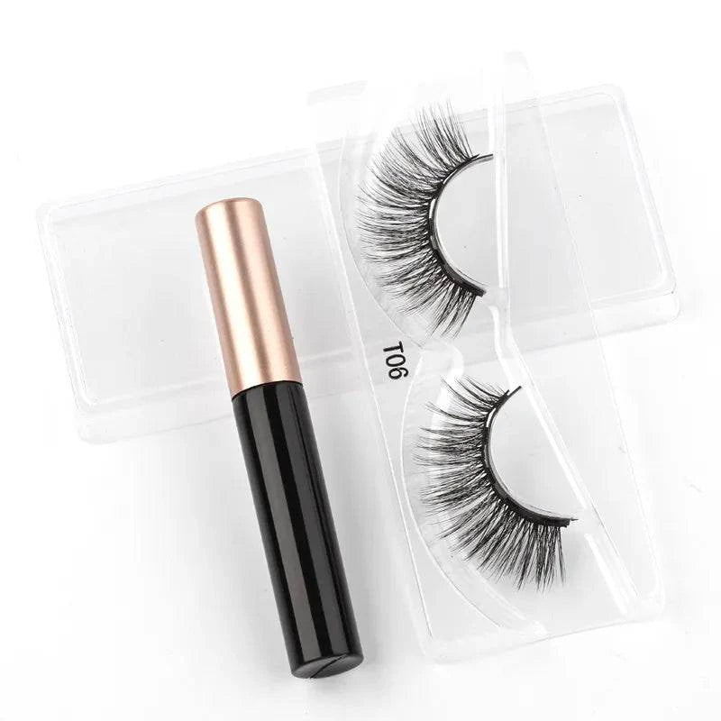 Magnetic Eyelashes Set - 1/2/3/4 Pairs with Waterproof Liquid Eyeliner, Tweezer, and Reusable Design - Home Fads