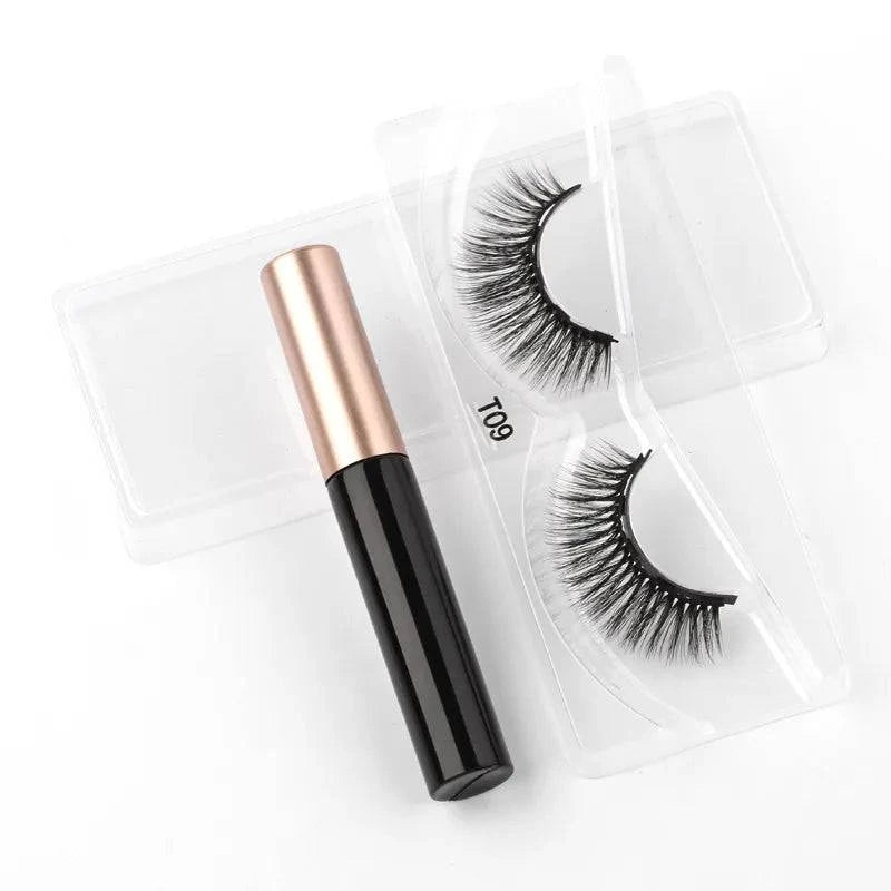 Magnetic Eyelashes Set - 1/2/3/4 Pairs with Waterproof Liquid Eyeliner, Tweezer, and Reusable Design - Home Fads