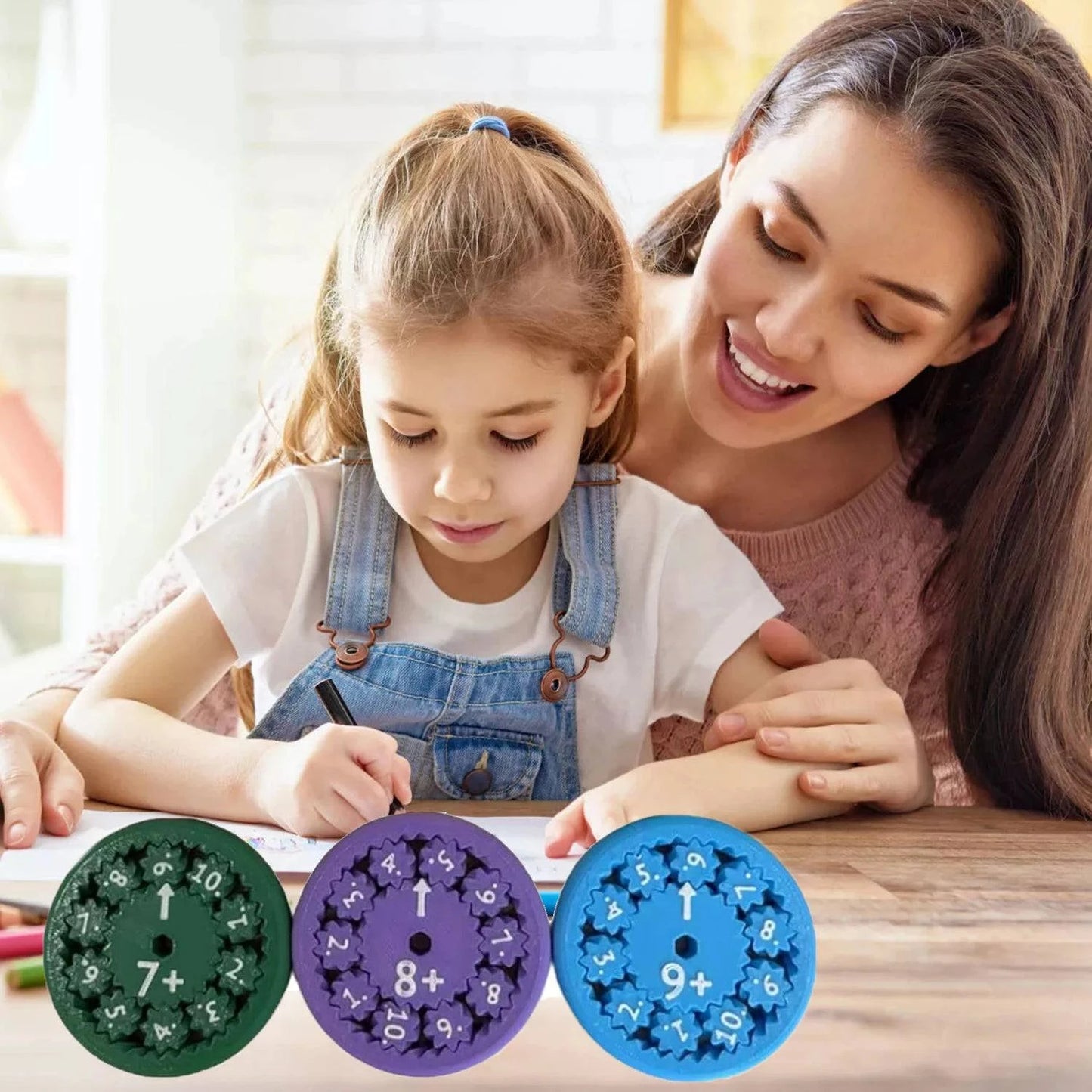 Math Fidget Spinners Set: Choose from 9 Pcs for Multiplication or 9 Pcs for Addition, Educational Toys - Home Fads