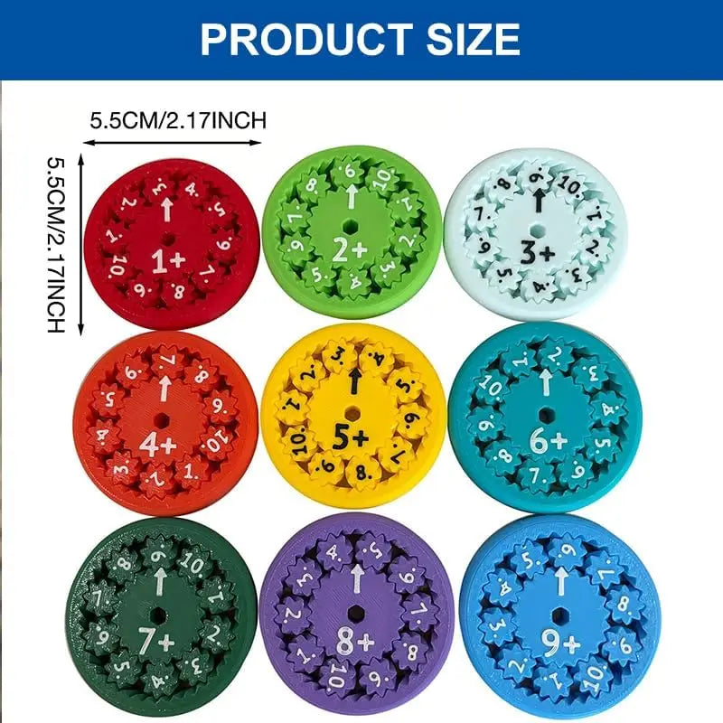 Math Fidget Spinners Set: Choose from 9 Pcs for Multiplication or 9 Pcs for Addition, Educational Toys - Home Fads