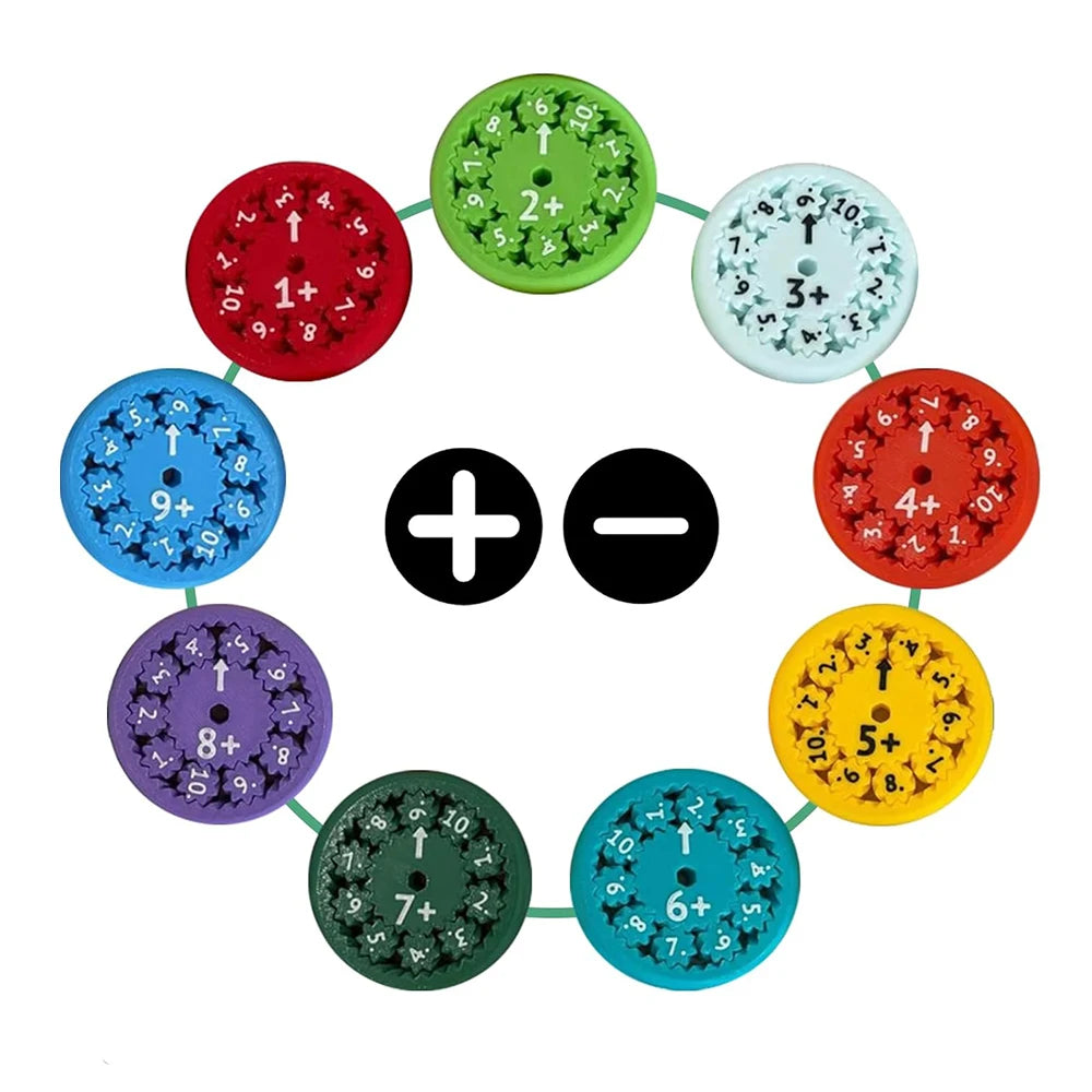 Math Fidget Spinners Set: Choose from 9 Pcs for Multiplication or 9 Pcs for Addition, Educational Toys - Home Fads