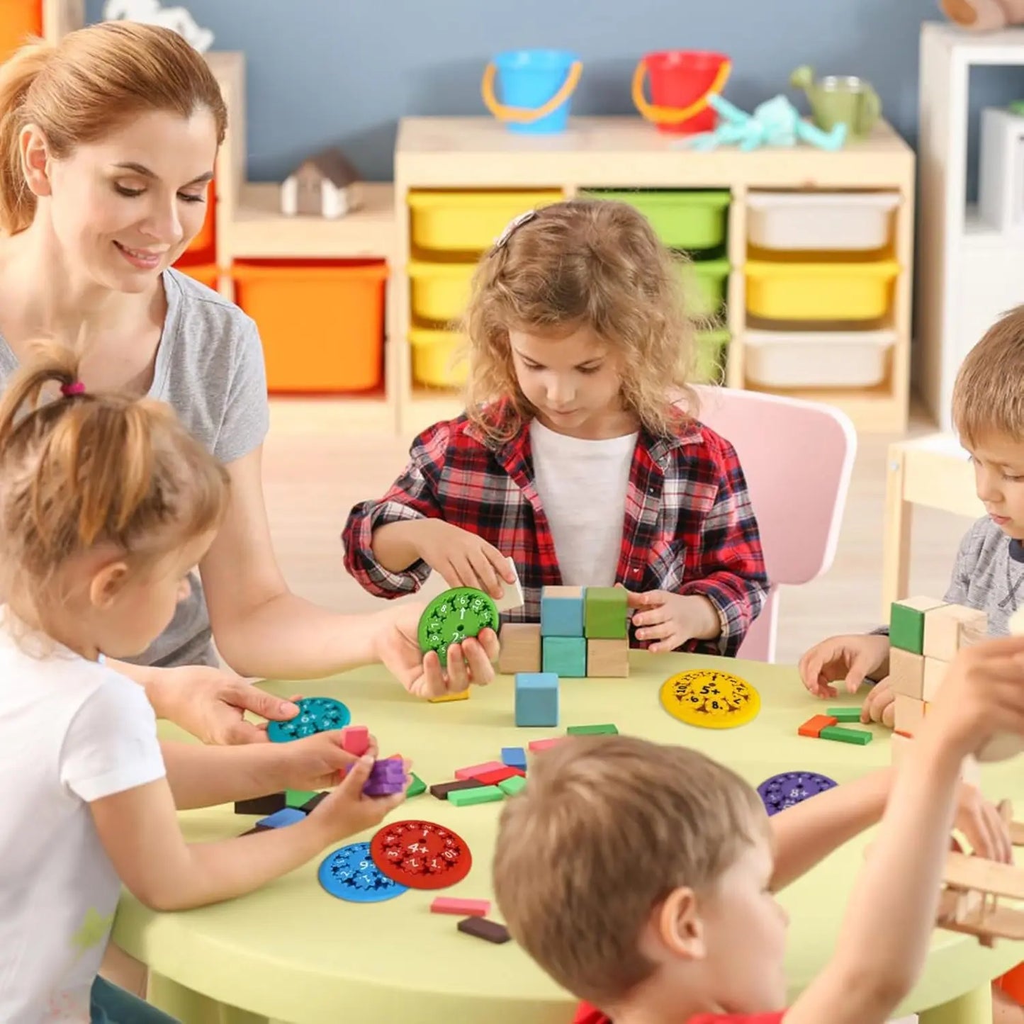 Math Fidget Spinners Set: Choose from 9 Pcs for Multiplication or 9 Pcs for Addition, Educational Toys - Home Fads
