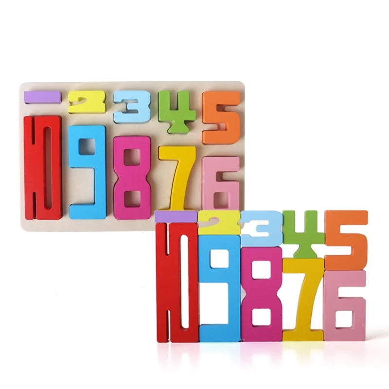 Mathematical Wooden Number Blocks – Montessori Stacking & Problem-Solving Toy for Early Learning