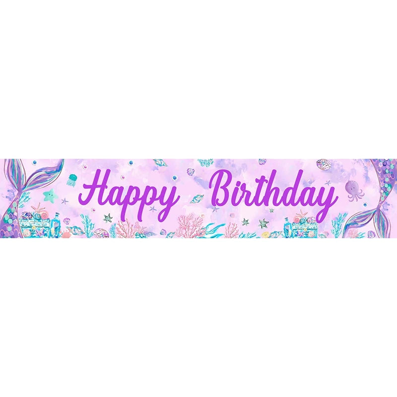 Mermaid-Themed Party Hanging Banner – Under the Sea Birthday and Baby Shower Decoration - Home Fads