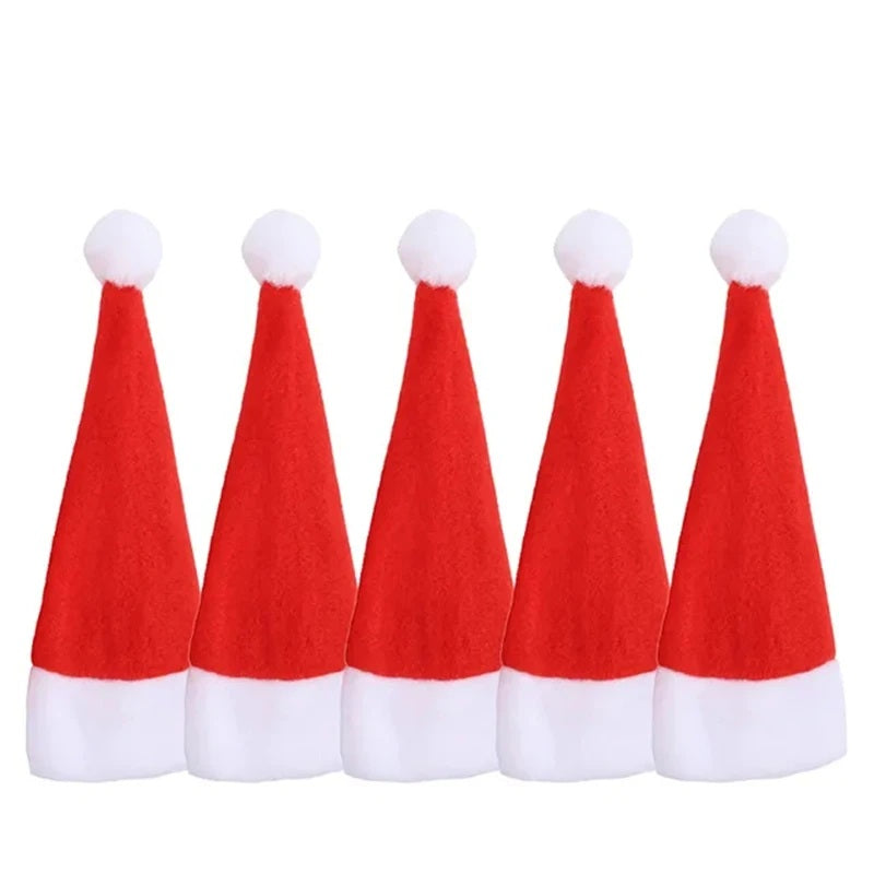 Mini Holiday Hat Cutlery Holders – Festive Covers for Forks, Knives & Spoons – Packs of 5, 10, 20, 30, 50 for Seasonal Parties & Celebrations - Home Fads