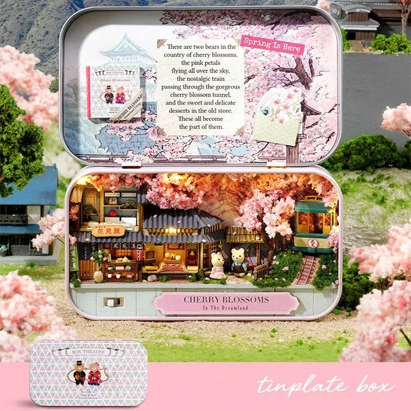 Miniature DIY Wooden Dollhouse Kit: Handcrafted Theatre Box for Creative Assembly and Play - Perfect Gift Idea - Home Fads